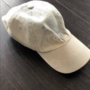 Calvin Klein light wash denim hat